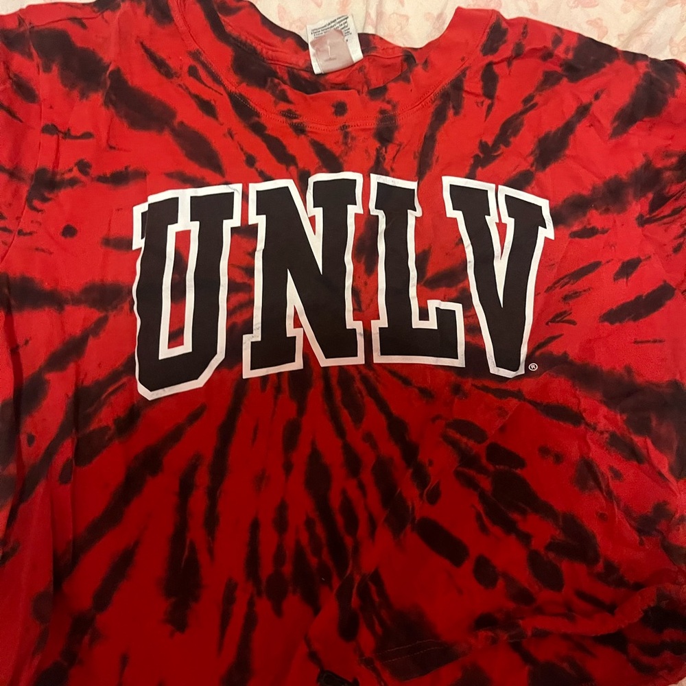 Red and Black Tie-Dye UNLV T-Shirt